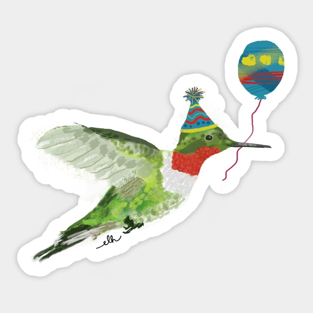 Party Bird Sticker by EmilyLaurelHarris